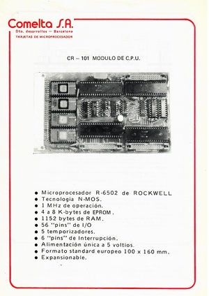 CR-101 CPU card